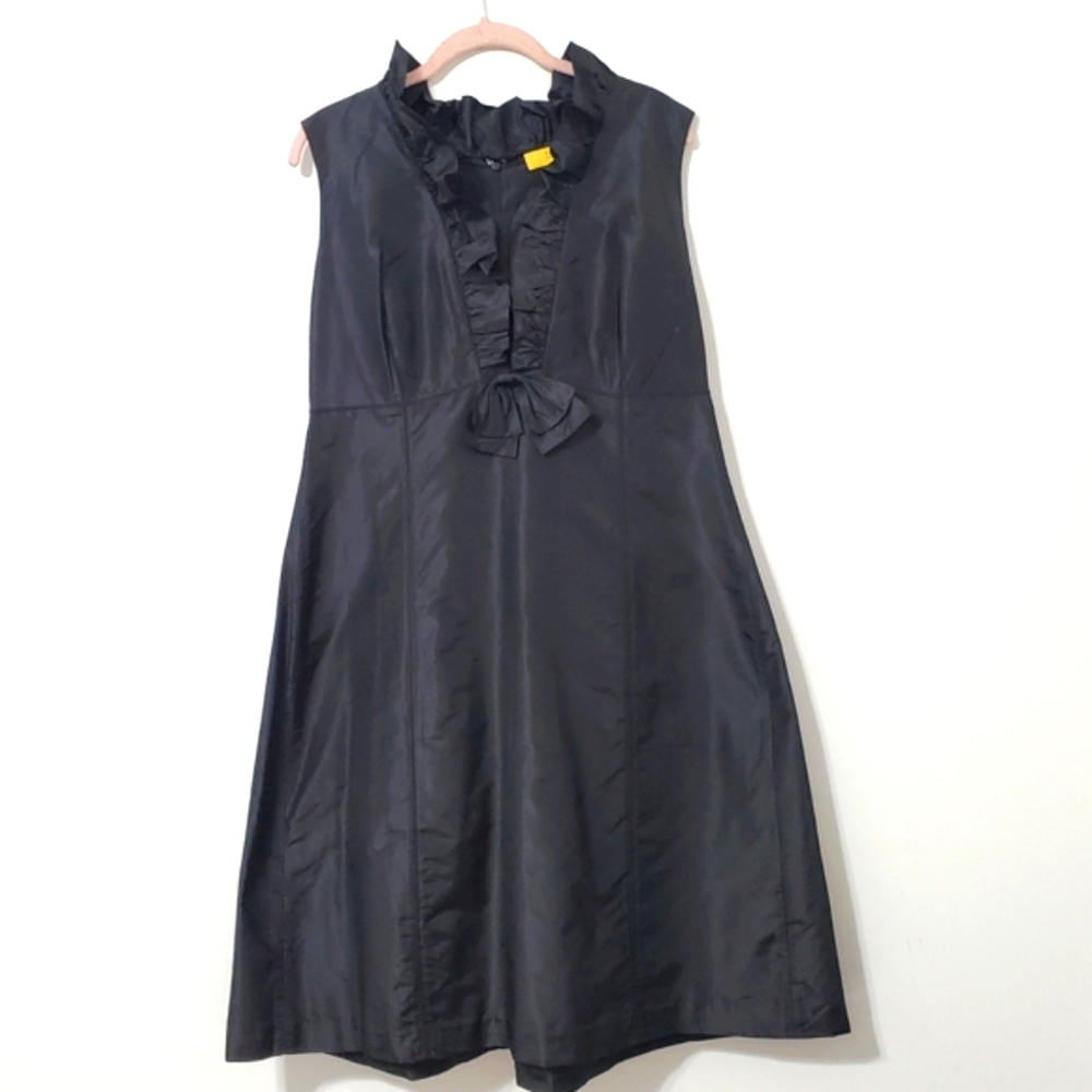 SoCa St. John Black Silk Sleeveless Cocktail Dress Size 12